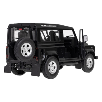 Land Rover Defender czarny RASTAR model 1:14 Zdalnie sterowanie auto + Pilot 2,4 GHz + Ręcznie otwierane drzwi